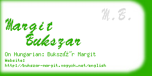 margit bukszar business card